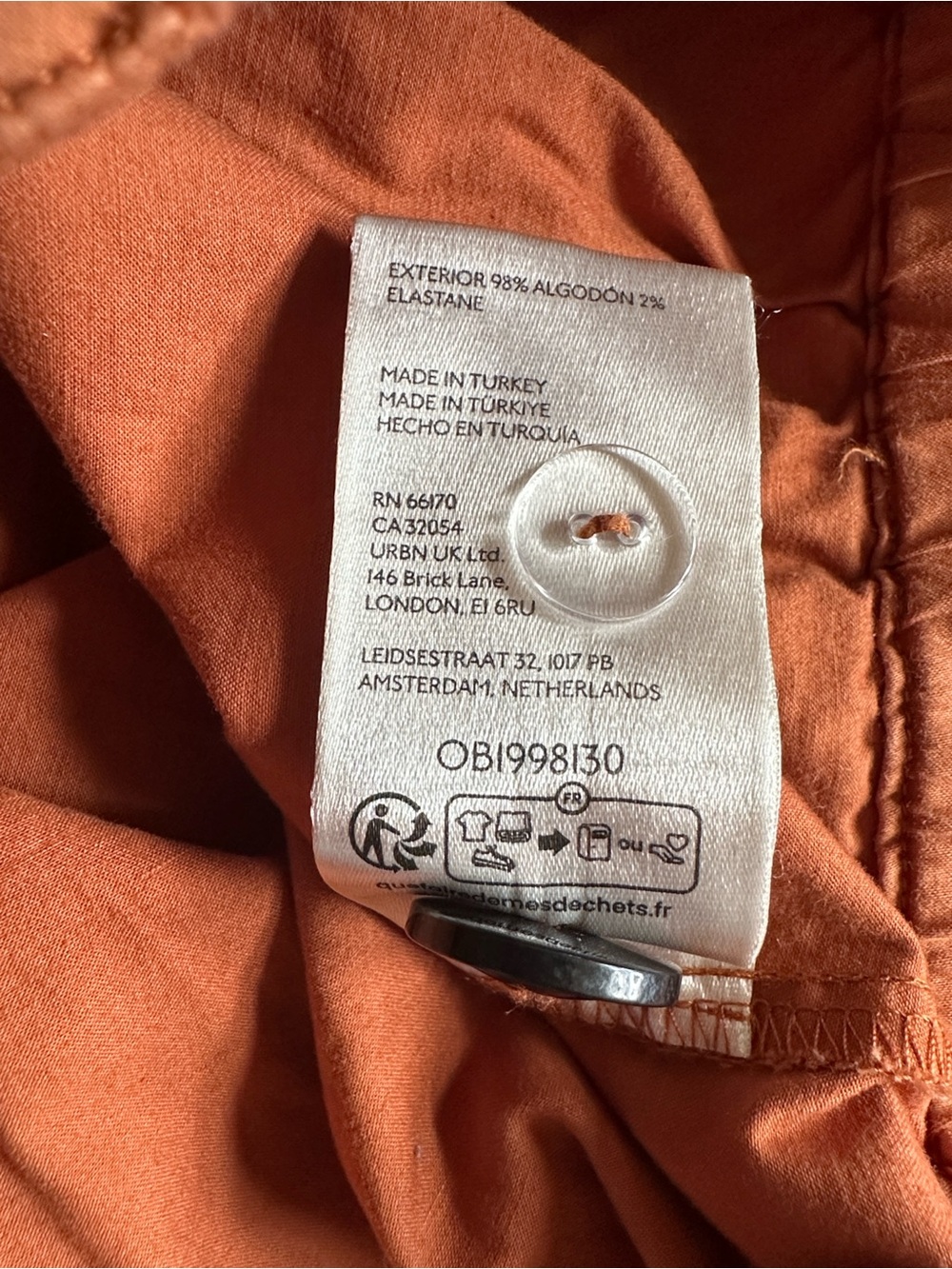 Anthropologie Maeve Curve Barrel Pants Poplin Terracotta Orange Medium - Picture 13 of 13